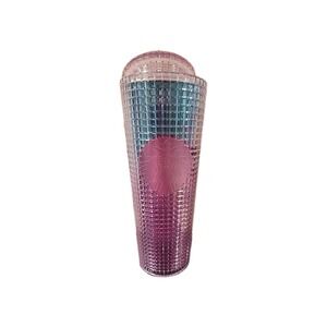 Starbucks‎ Tumbler Iridescent Studded Pink Blue Ombre Cold Cup 24oz With Lid